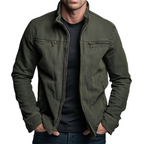 Men's Zip-Up Stand Collar Utility Jacket