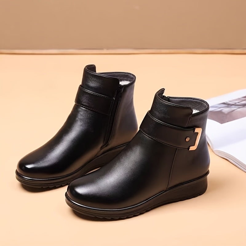 Women's Buckle Strap Ankle Boots