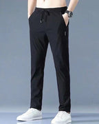Men's Slim Fit Drawstring Woven Track Pants