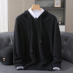 Men's Soft Knit Drawstring Hooded Sweater