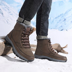 Women's Fur Lined Lace-Up Outdoor Snow Boots