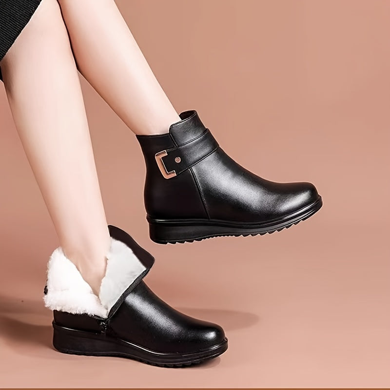 Women's Buckle Strap Ankle Boots