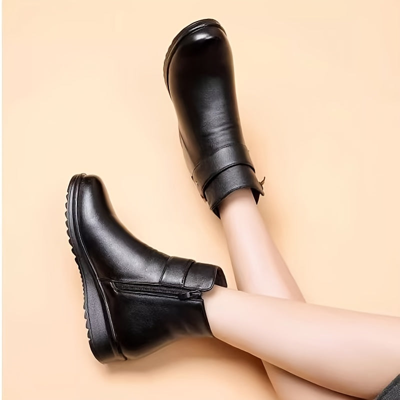 Women's Buckle Strap Ankle Boots