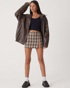 Women's Oversized Faux Leather Bomber Jacket
