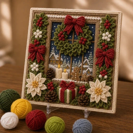 Festive Christmas Yarn Art Craft Kit