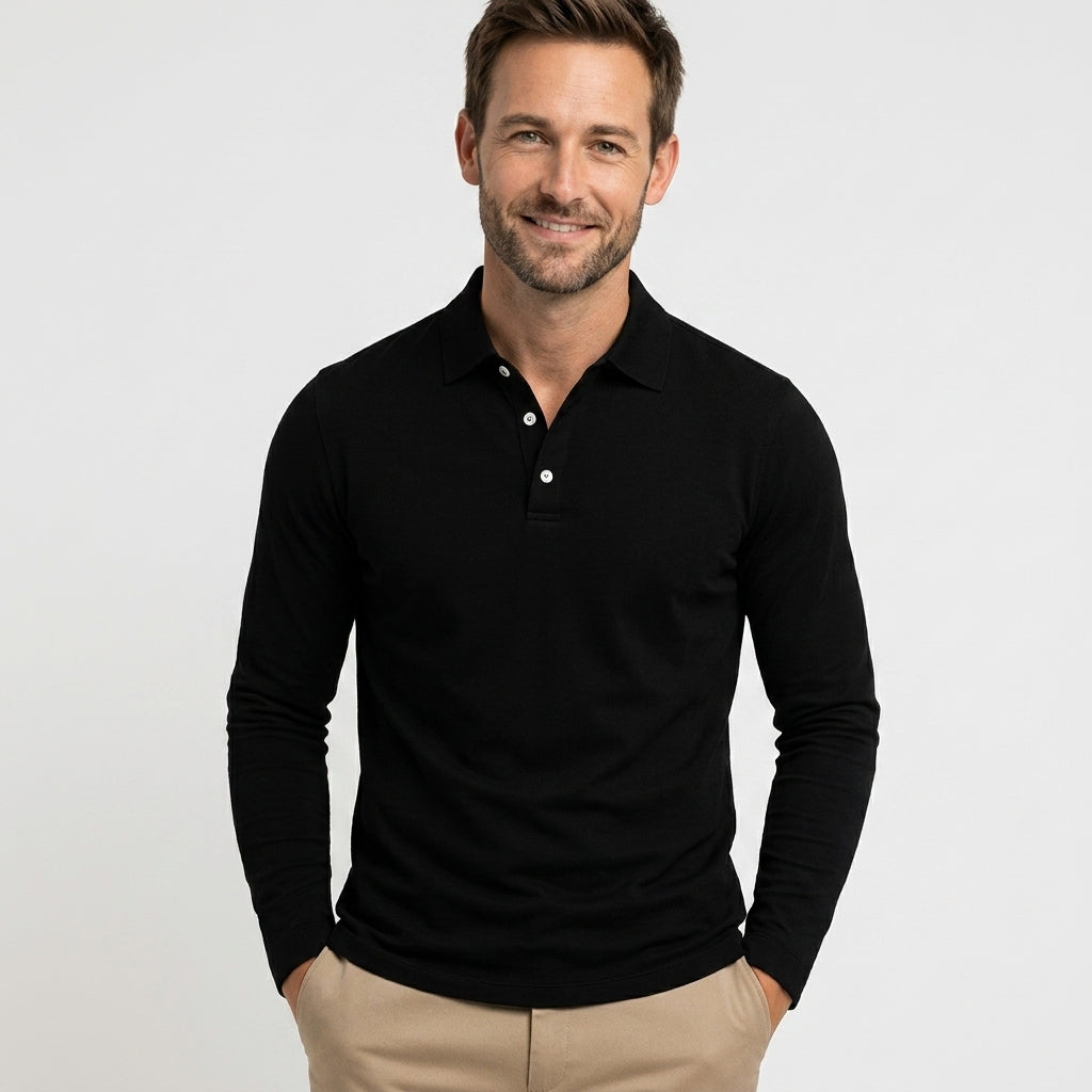 Men’s Long Sleeve Polo-Shirt