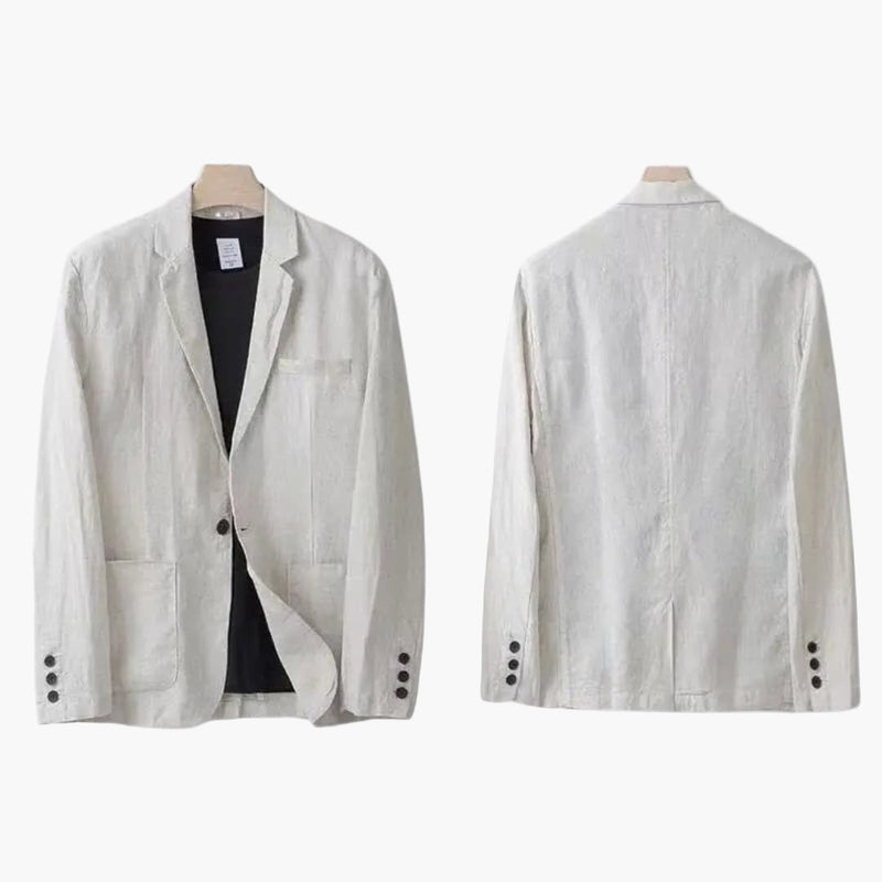 Men’s Linen Blazer and Trousers Set