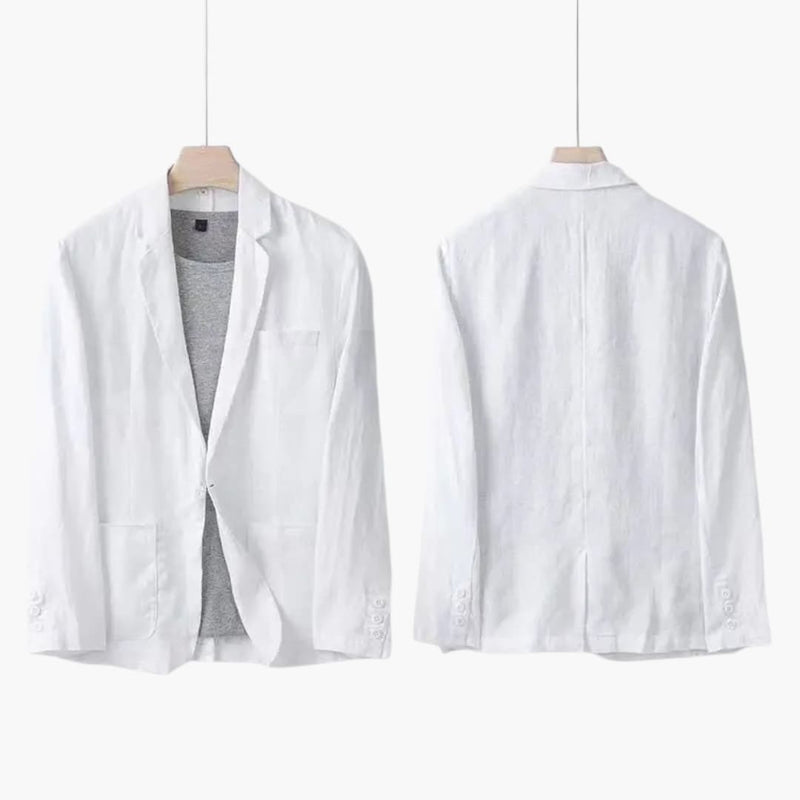 Men’s Linen Blazer and Trousers Set