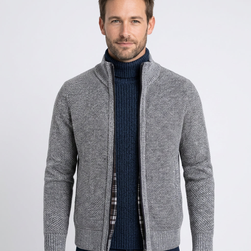Men’s Zip Up Knit Cardigan