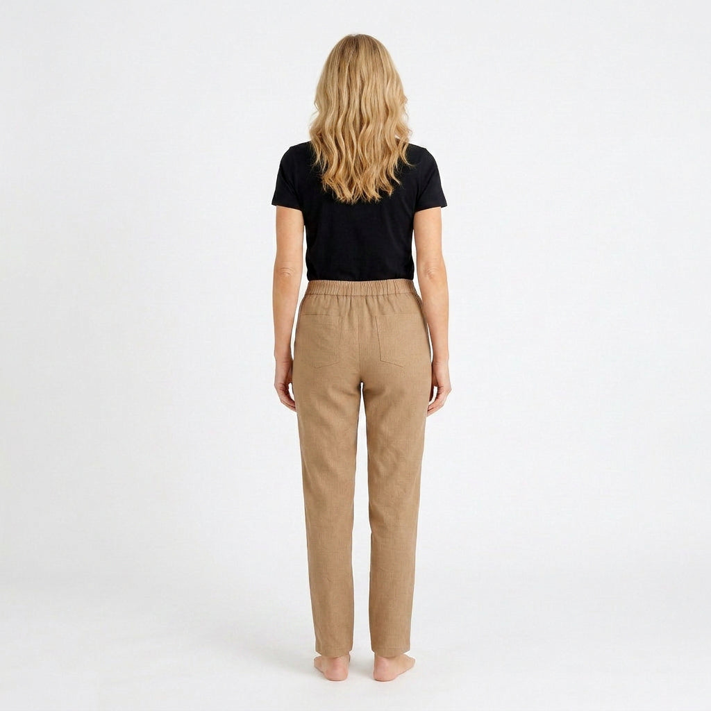 Women’s High Waisted Slim Fit Trousers – Straight Leg Office Pants