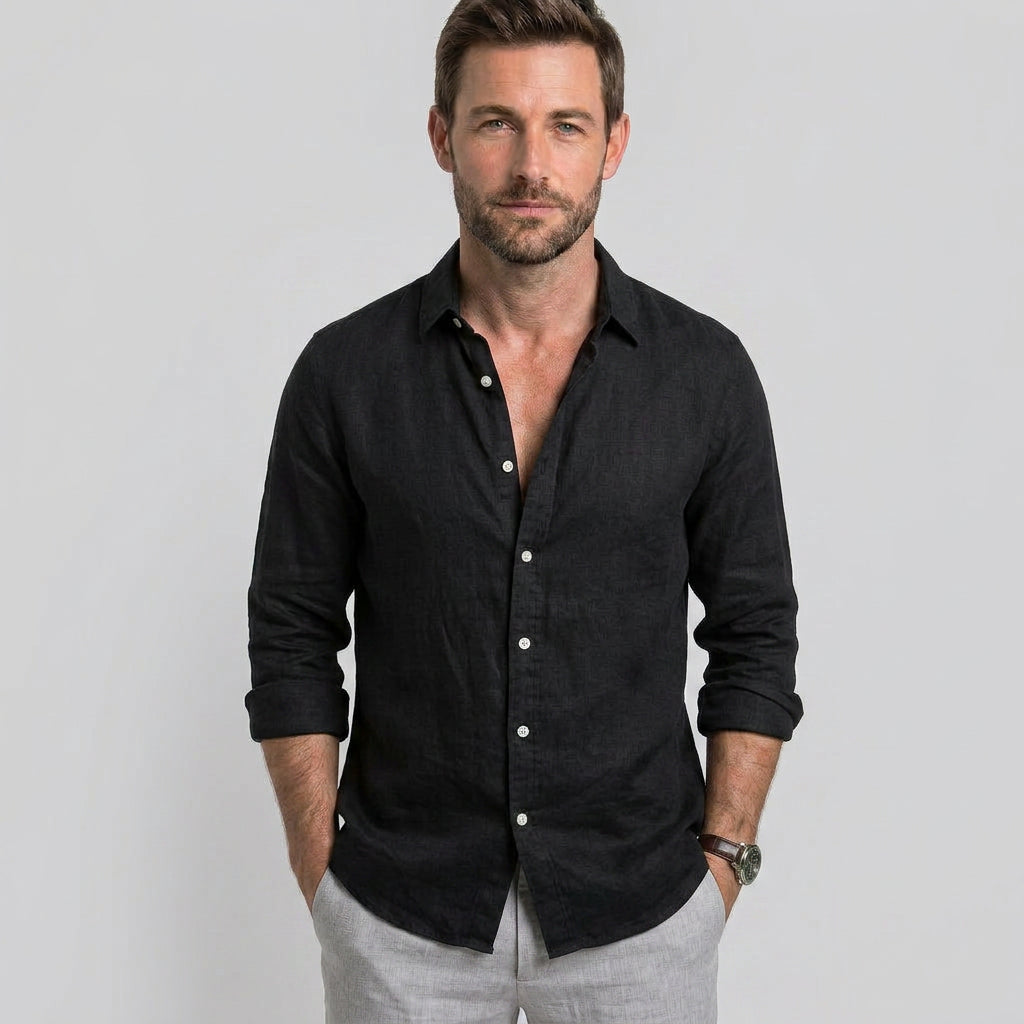 Men’s Long Sleeve Linen Shirt