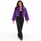 Women’s Cropped Faux Fur Jacket