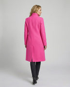 Women’s Military-Style Double-Breasted Maxi Coat with Peak Lapels