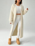 Women's Longline Open-Front Ribbed Knit Cardigan