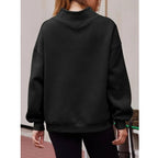 Women’s Oversized Mock Neck Fleece Lined Sweatshirt