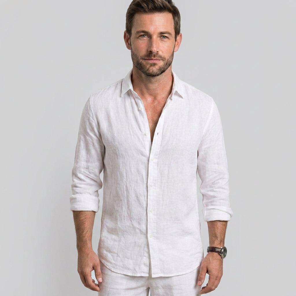 Men’s Long Sleeve Linen Shirt