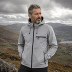 Men’s Hooded Technical Outdoor Jacket with Zip Chest Pocket