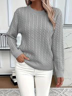 Women’s Classic Cable Knit Mock Neck Sweater