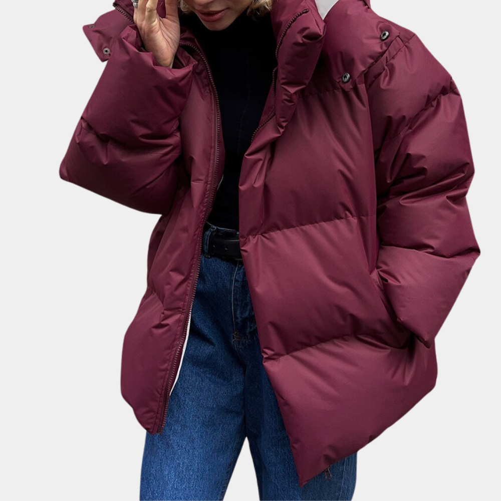 Women’s Oversized Funnel Neck Puffer Jacket