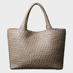 Women’s Hand-Woven Faux Leather Tote Bag
