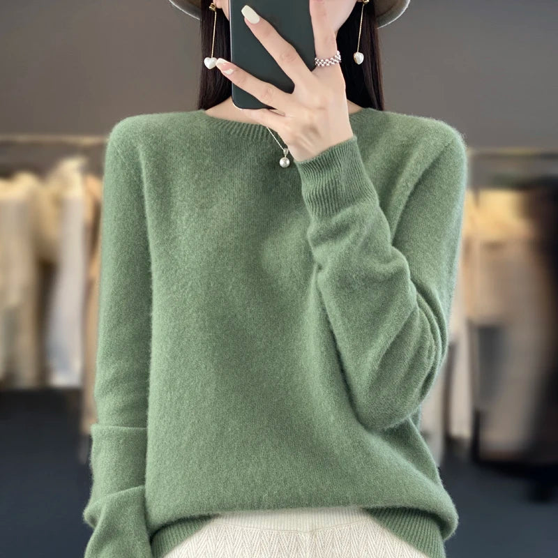 Women's Mock Neck Soft Knit Pullover Sweater