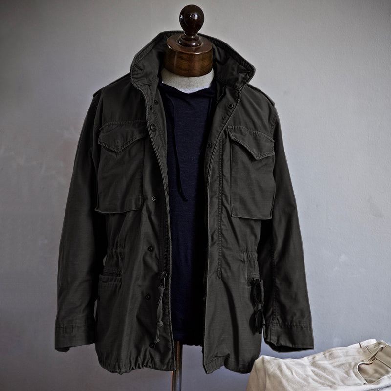 Men's Utility Field Jacket with Drawstring Waist
