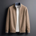 Men’s Brushed Knit Zip-Up Cardigan