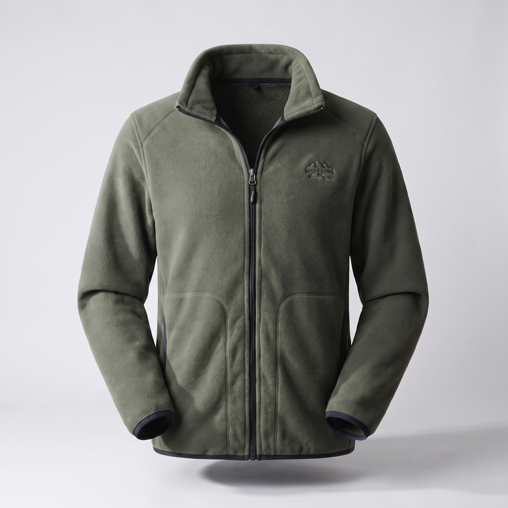 Men’s Full-Zip Fleece Jacket with Stand Collar