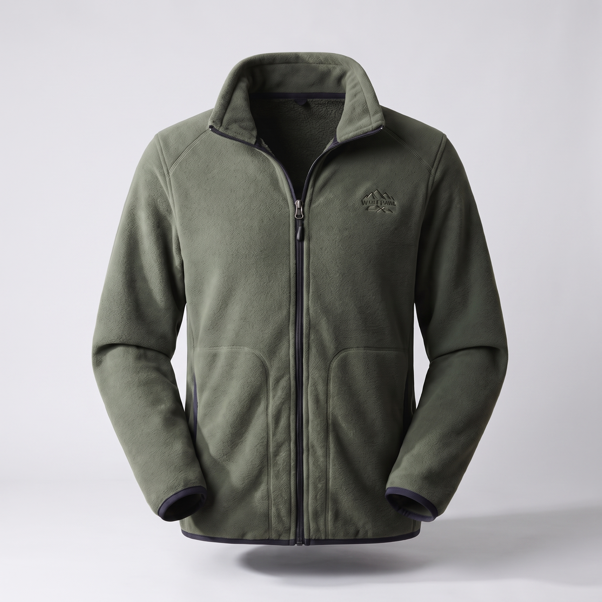 Men’s Full-Zip Fleece Jacket with Stand Collar