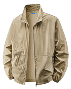 Men’s Lightweight Crinkle Texture Zip-Up Jacket