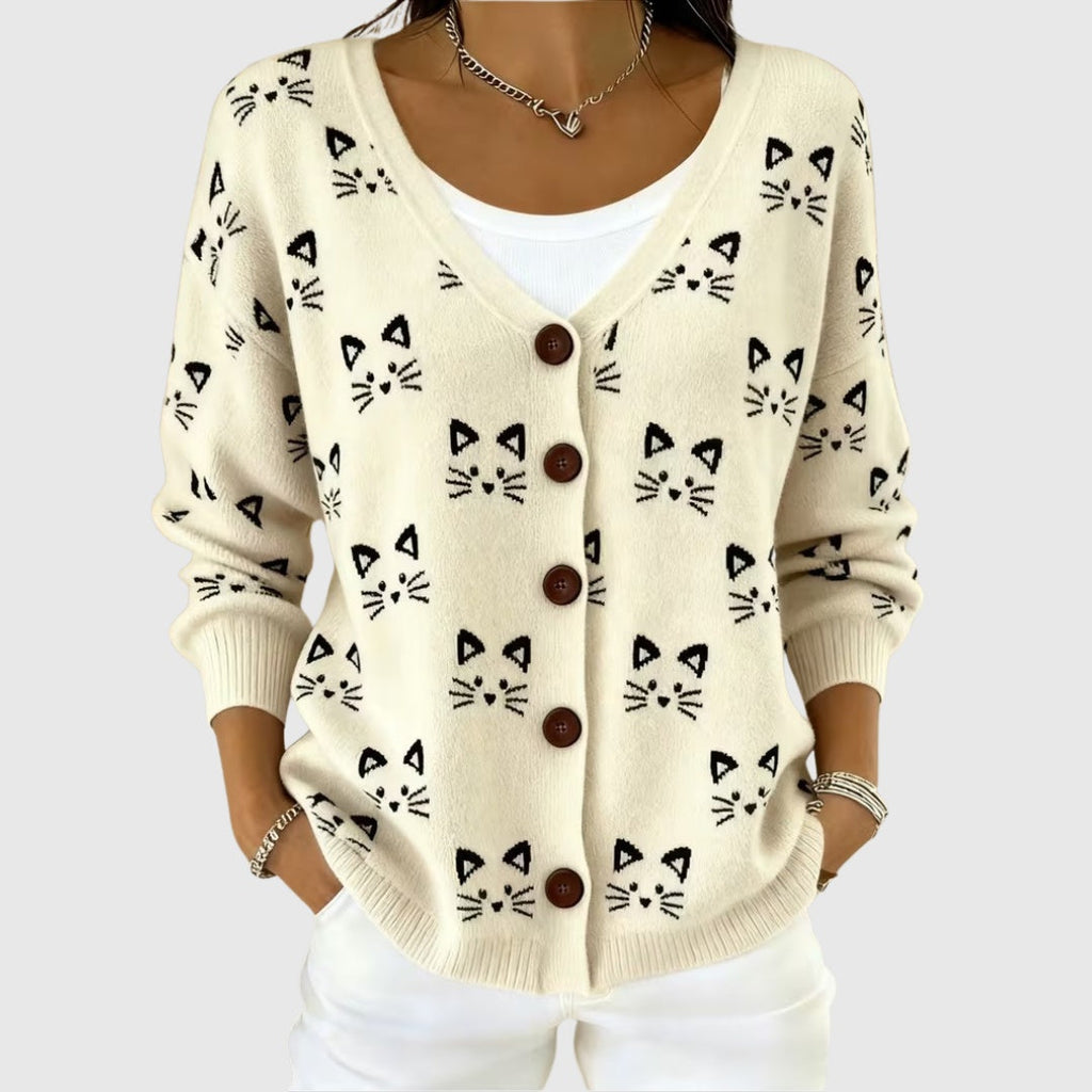 Women's Colorblock V-Neck Button-Front Cardigan