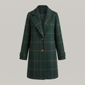 Women’s Windowpane Check Single-Breasted Coat