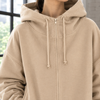 Women’s Oversized Longline Zip-Up Hoodie