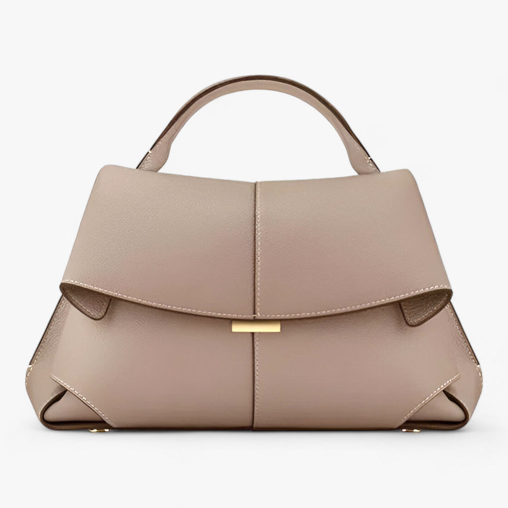 Women’s Pebbled Leather-Look Structured Top Handle Bag