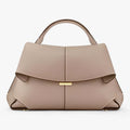 Women’s Pebbled Leather-Look Structured Top Handle Bag
