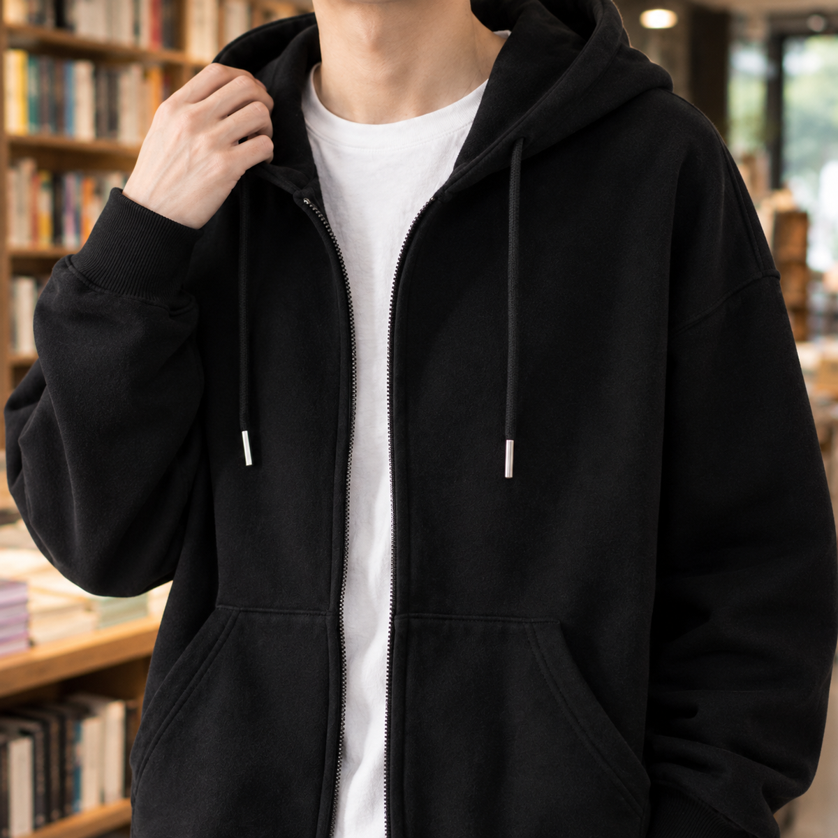 Men’s Oversized Zip-Up Hoodie