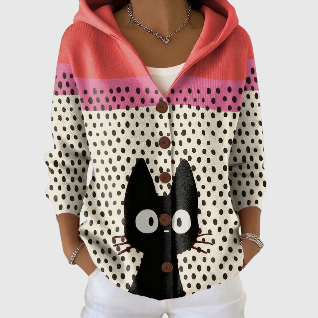 Women's Colorblock V-Neck Button-Front Cardigan