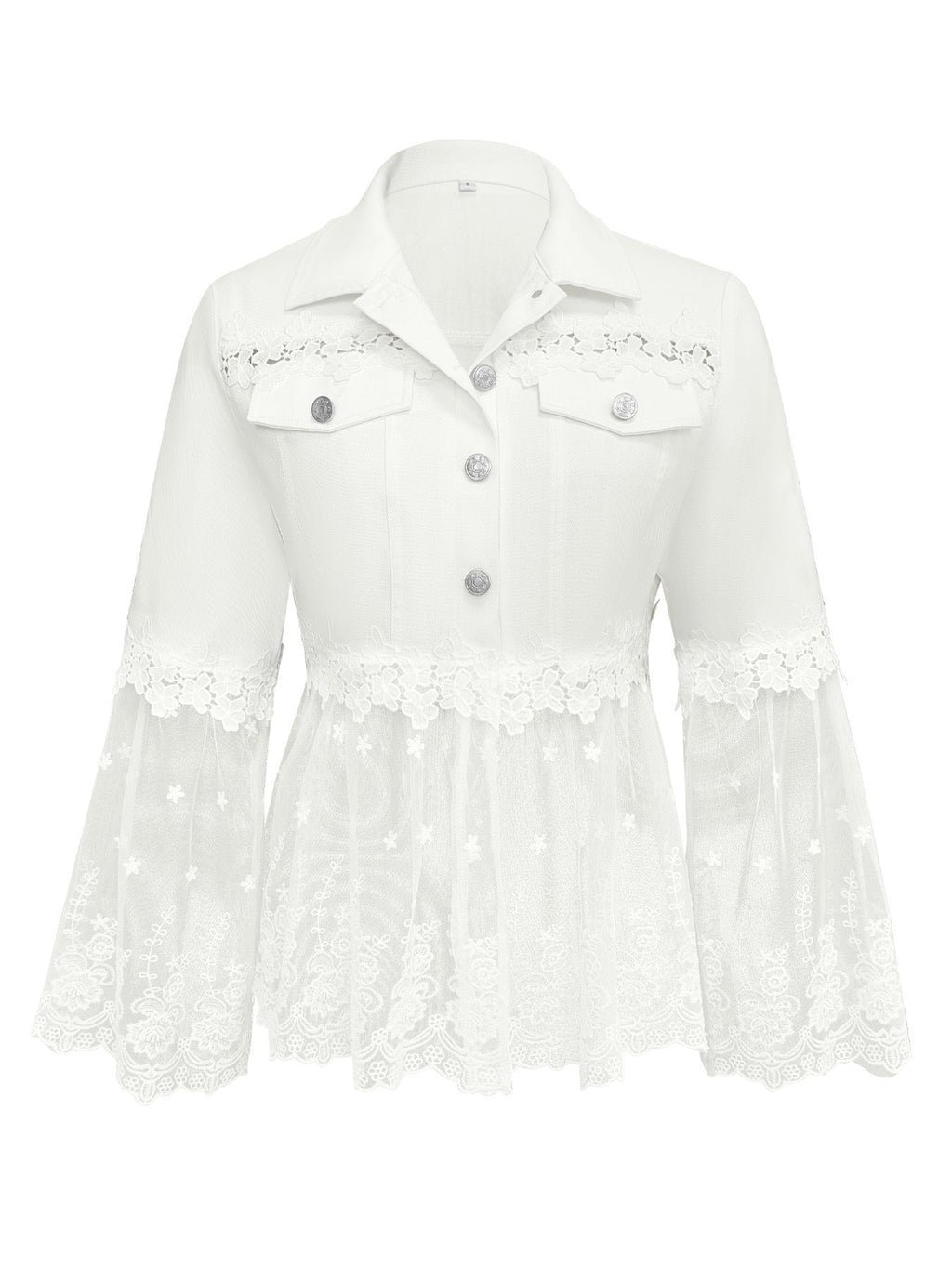 Women’s Longline Jacket with Denim Trim