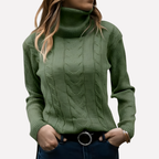Women’s Cable Knit Turtleneck Sweater
