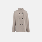 Women’s Double-Breasted Stand Collar Short Coat