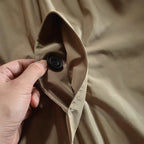 Men's Longline Button-Front Trench Style Coat