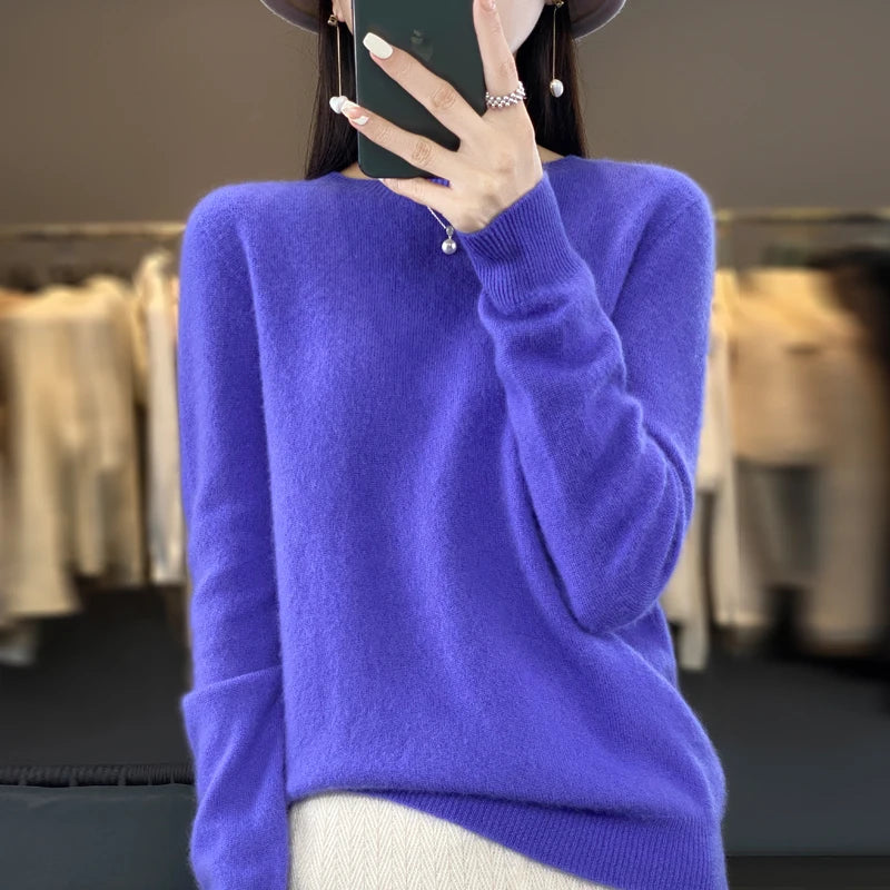 Women's Mock Neck Soft Knit Pullover Sweater