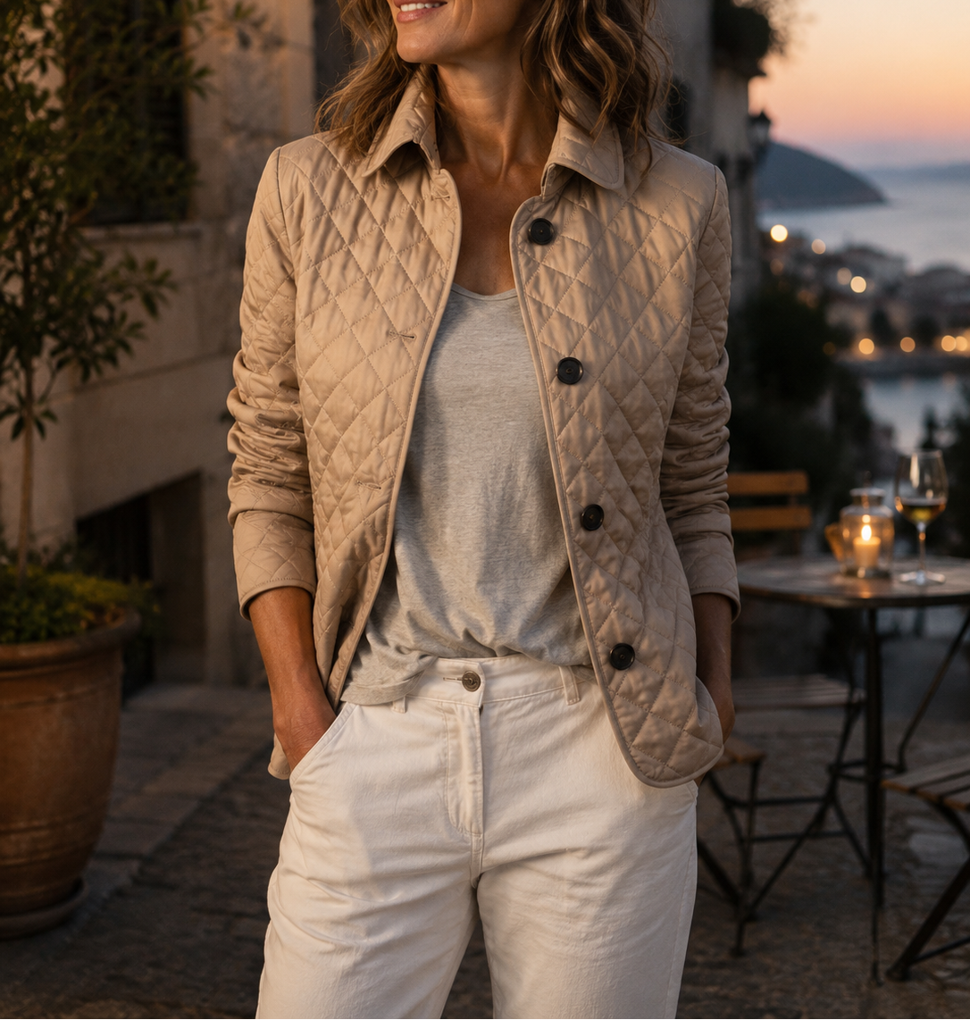 Women’s Diamond Quilted Tailored Jacket