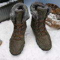 Men’s Faux Fur Lined Quilted Lace-Up Winter Snow Boots
