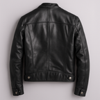 Men’s Vintage Burnished Faux Leather Racer Jacket