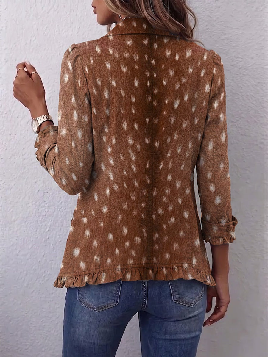 Women’s Longline Jacket with Denim Trim