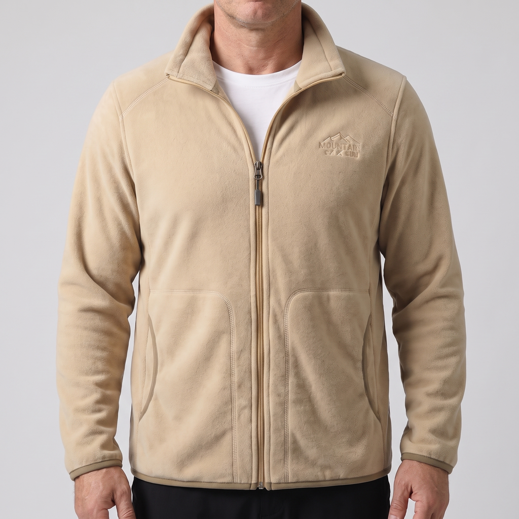 Men’s Full-Zip Fleece Jacket with Stand Collar