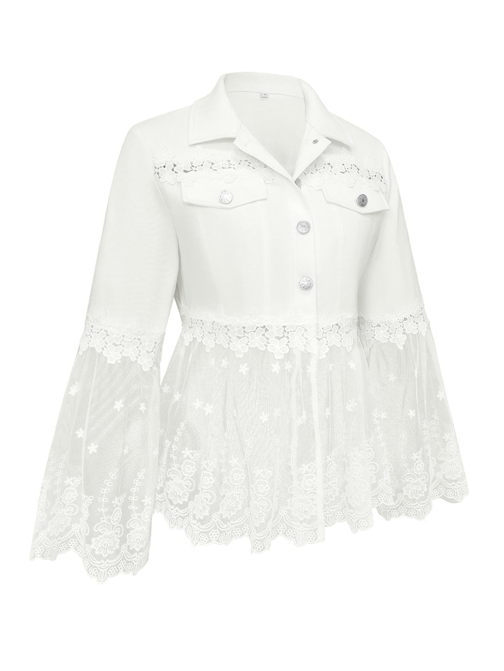 Women’s Longline Jacket with Denim Trim