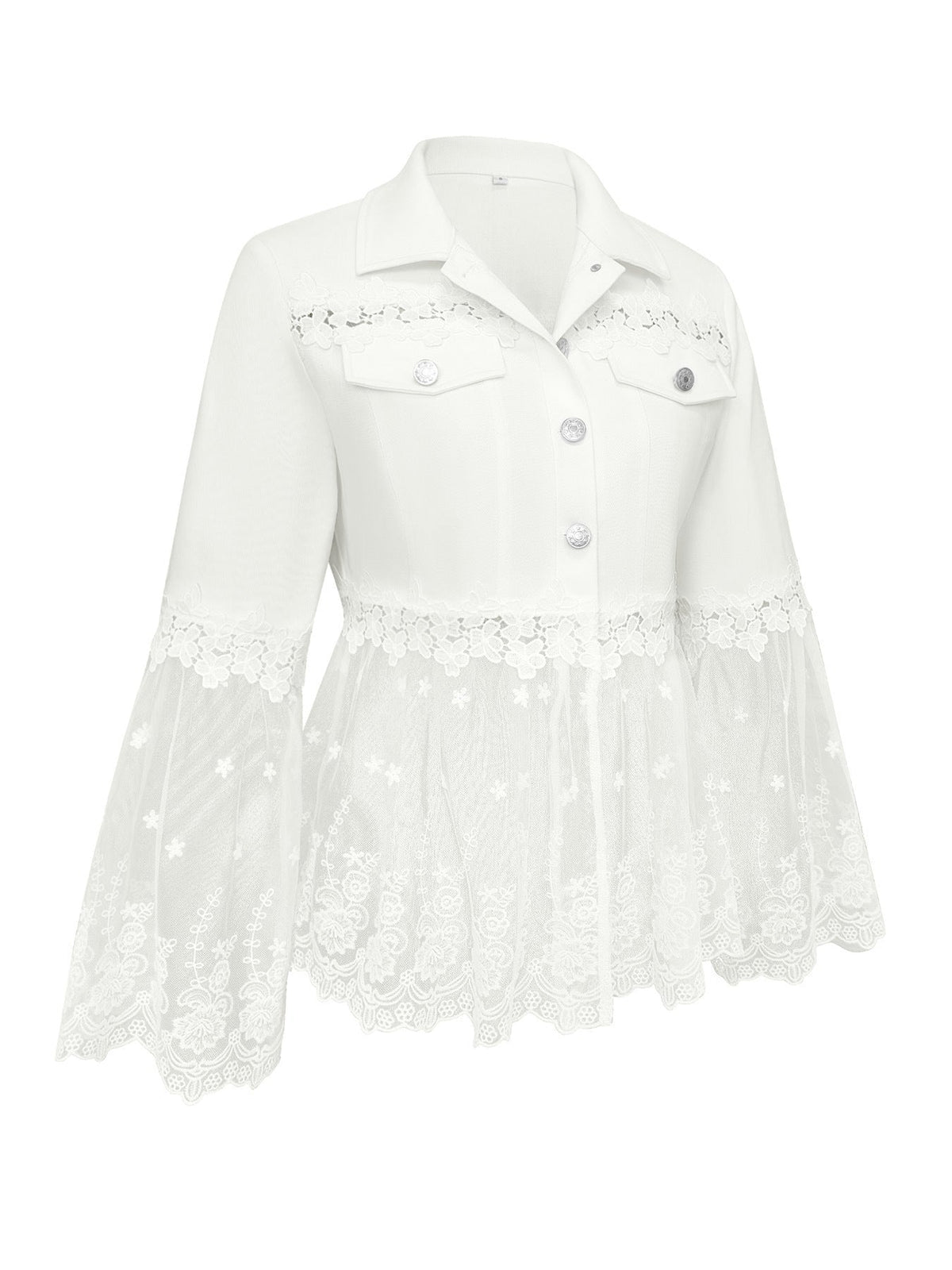 Women’s Longline Jacket with Denim Trim