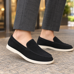 Men’s Faux Suede Slip-On Loafers with Lightweight Sole